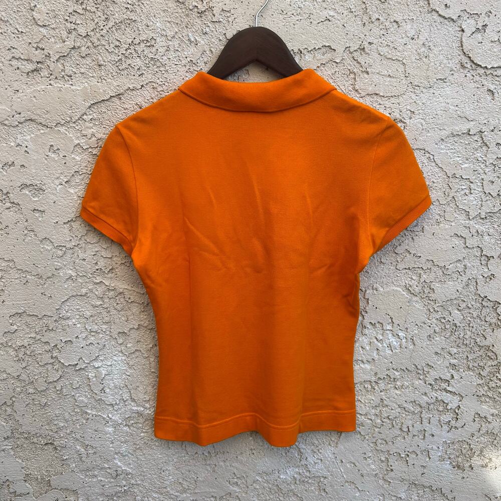Vintage Lacoste Orange Classic Polo Shirt Size Womens 38 - Picture 2 of 4